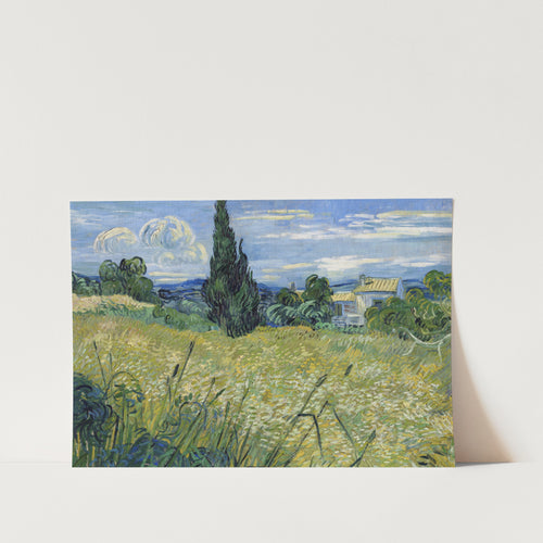 Green Wheat Field With Cypress (1889) PFY Art Print
