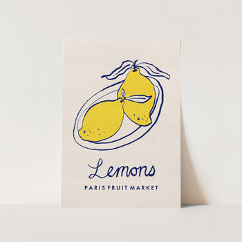 Lemons Paris Fruit Market PFY Art Print