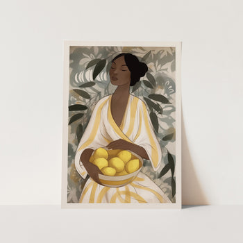 Citrus Garden Woman PFY Art Print