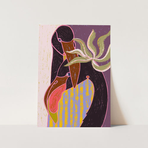 Flamingo Harp Duet PFY Art Print