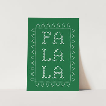 Fa La La - Cross Stitch PFY Art Print