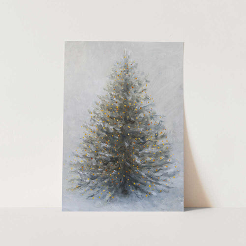 Christmas Tree In Snow PFY Art Print