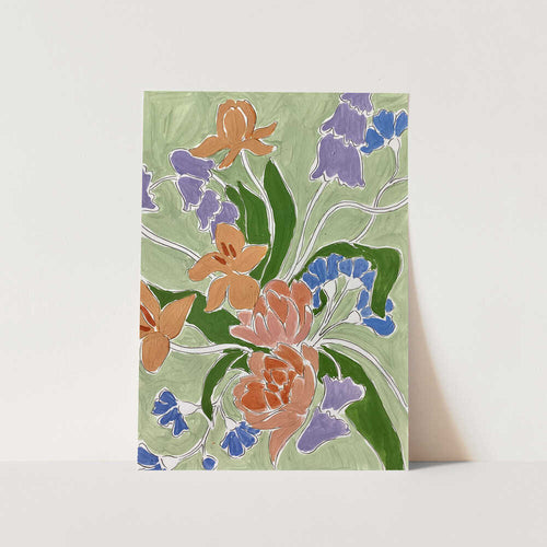 Colourful Floral Centrepiece PFY Art Print