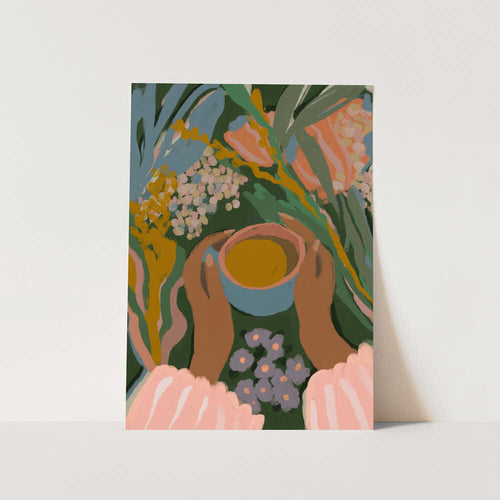 Cozy Tea Garden PFY Art Print