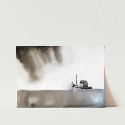 Fishing Boat Light by Amy-Lee Art Print