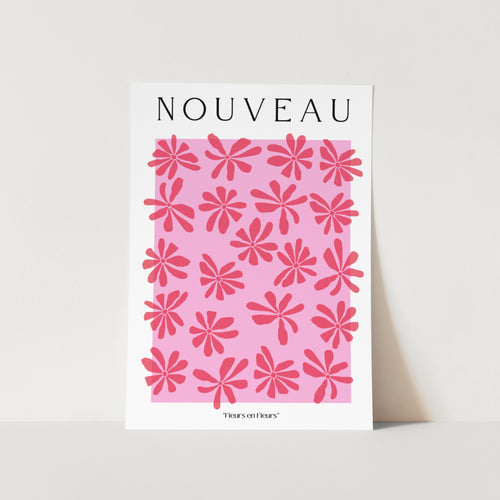 Abstract Flower Set I Art Print