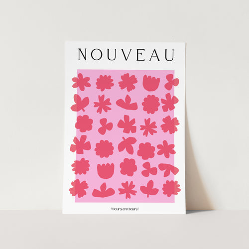 Abstract Flower Set II Art Print