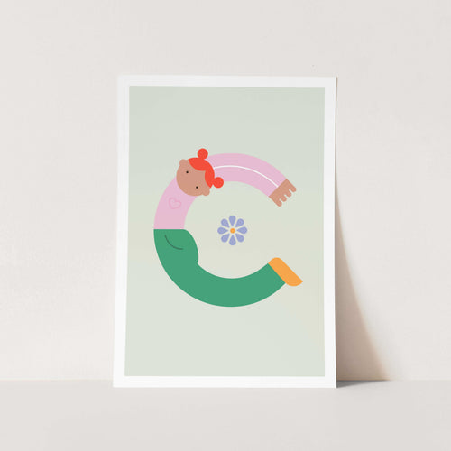 Alphabet Kids C Art Print