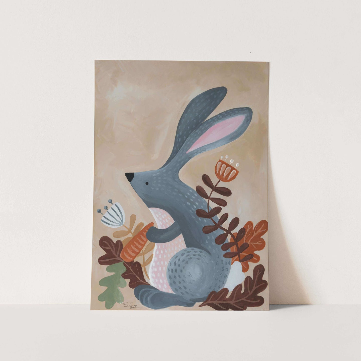 Autumn Bunny Art Print