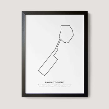 Azerbaijan Baku City Circuit F1 Race Track Art Print