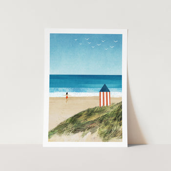 Beach Girl 04 by Henry Rivers Art Print