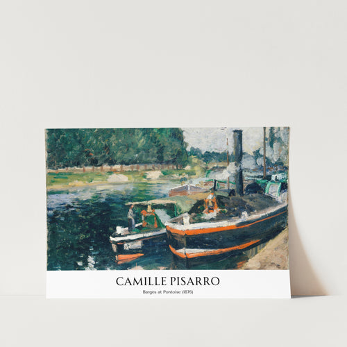 Barges at Pontoise Art Print