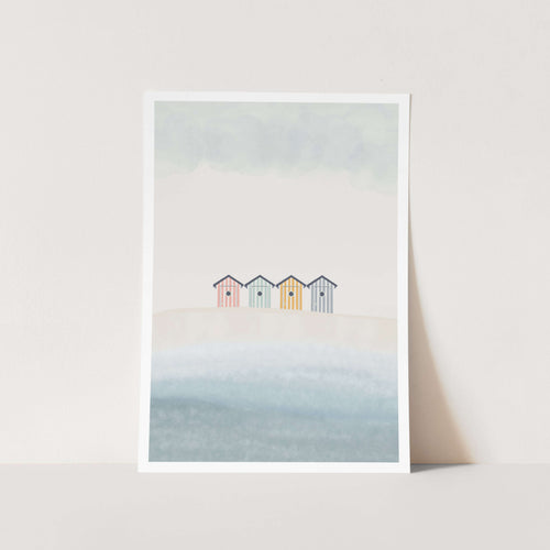 Beach Cabins PFY Art Print