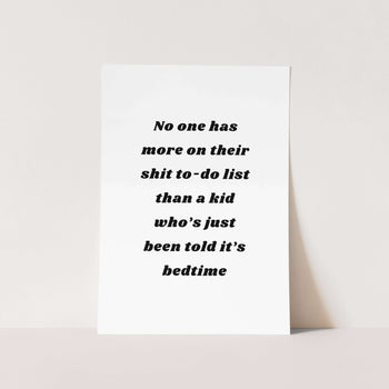 Bedtime Art Print