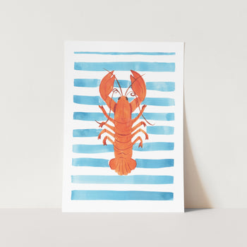 Blue Lobster Art Print