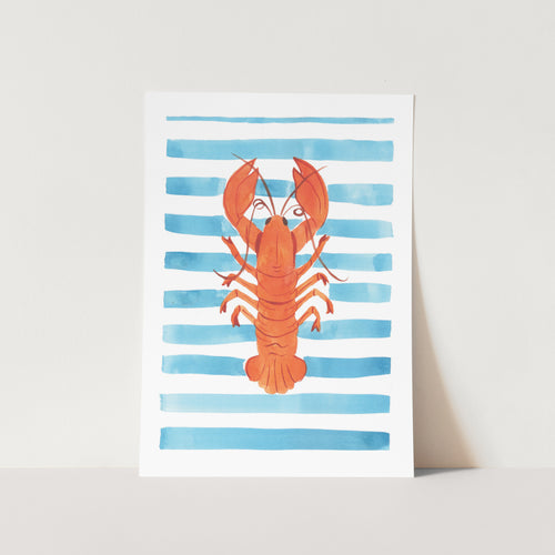 Blue Lobster Art Print