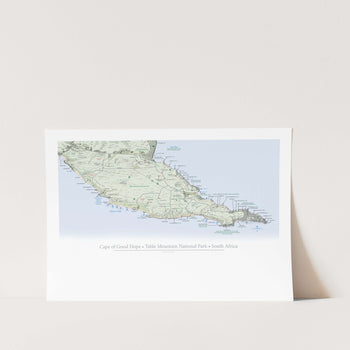 Cape Point Map Art Print