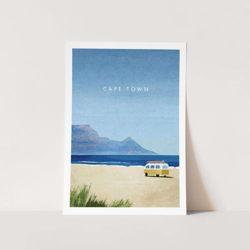 Cape Town Beach Kombi by Henry Rivers Art Print