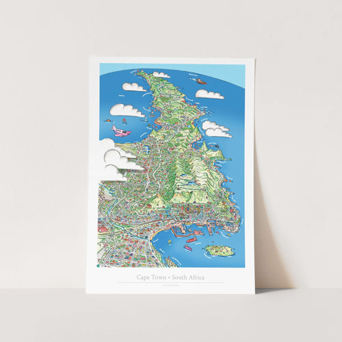 Cape Town Illustration Map
