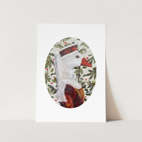 Cata With Green Leafs PFY Art Print