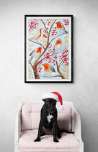 Load image into Gallery viewer, Christmas Robins in Tree PFY Art Print
