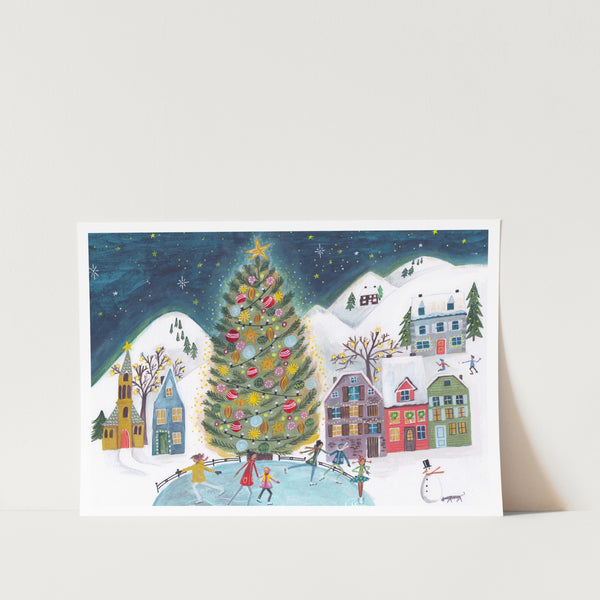 Christmas village PFY Art Print