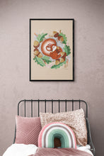 Load image into Gallery viewer, Sleepy Squirrel Art Print