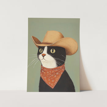 Cowboy Black Cat PFY Art Print