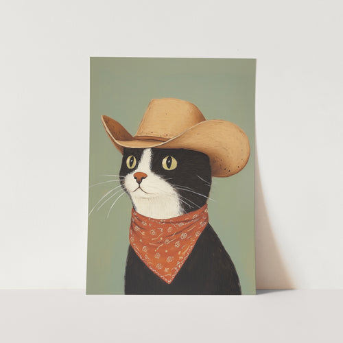 Cowboy Black Cat PFY Art Print