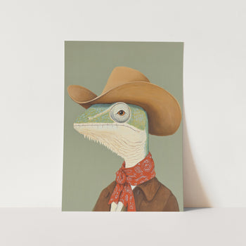 Cowboy Chameleon PFY Art Print