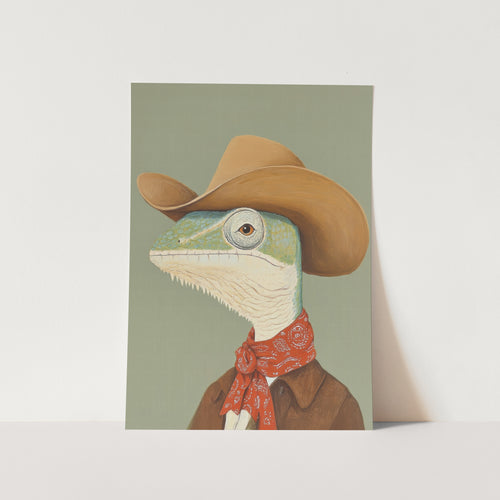 Cowboy Chameleon PFY Art Print