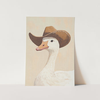 Cowboy Duck Portrait PFY Art Print