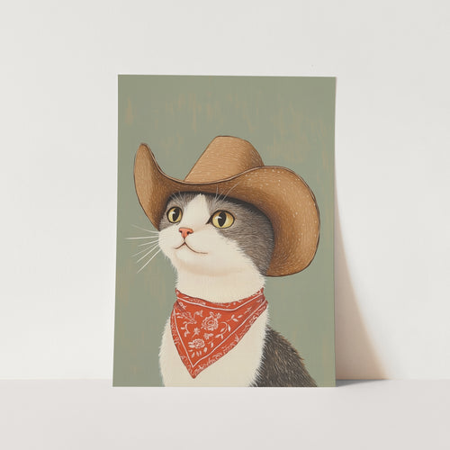 Cowboy English Shorthair Cat PFY Art Print