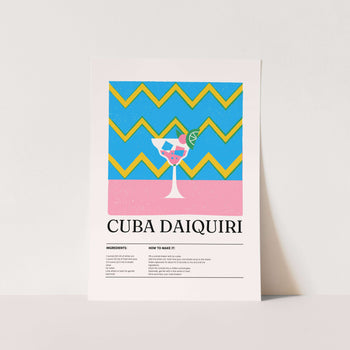 Cuba Daiquiri Recipe Art Print