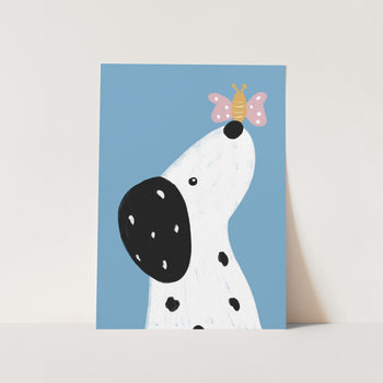 Dalmatian with a Butterfly Art Print