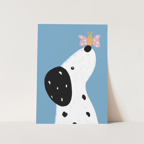 Dalmatian with a Butterfly Art Print