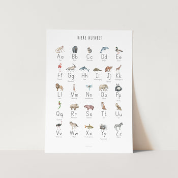 Diere Alfabet Art Print