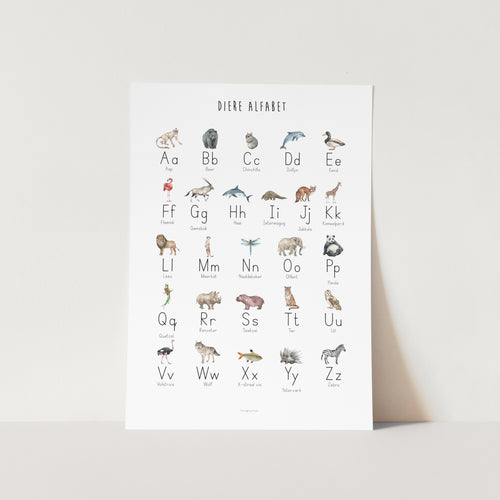 Diere Alfabet Art Print