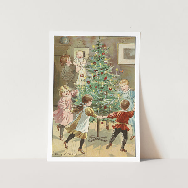 Family Celebrating Christmas Art Print