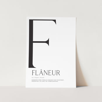 Flâneur Definition PFY Art Print