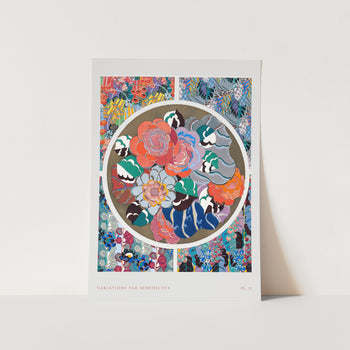 Flower Art Deco Pattern - Variations 11 Art Print