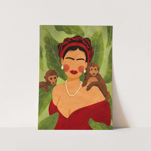 Frida and Monkeys PFY Art Print