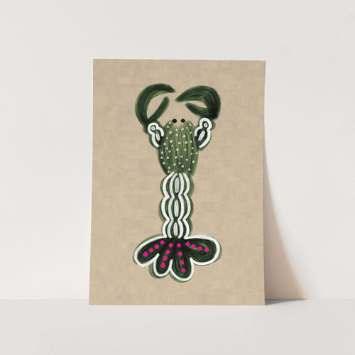 Green Lobster PFY Art Print
