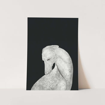 Greyhound Black and White 01 PFY Art Print