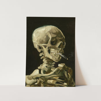 Head of a Skeleton with a Burning Cigarette 01 PFY Art Print