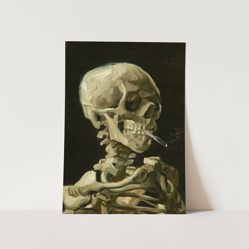 Head of a Skeleton with a Burning Cigarette 01 PFY Art Print
