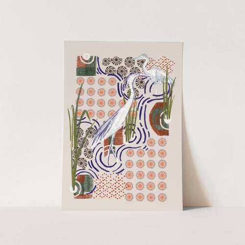 Herons of the Pattern Art Print