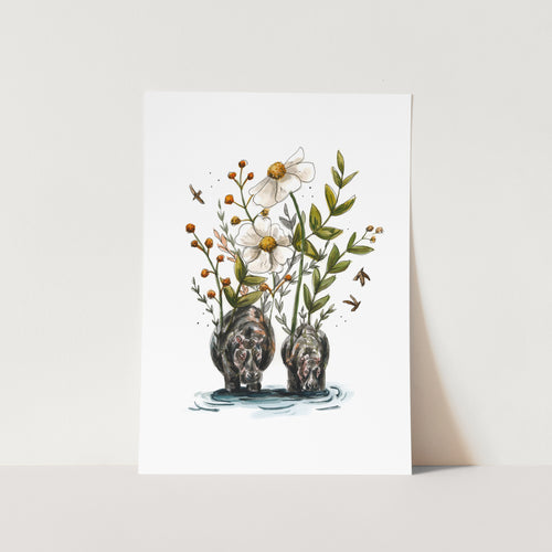 Hippo Art Print