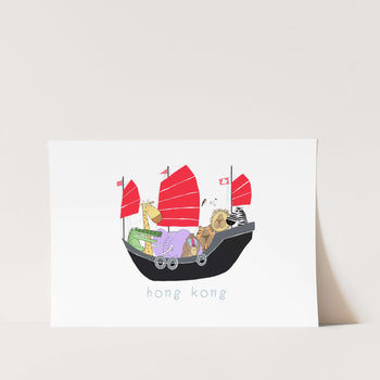 Hong Kong Boat PFY Art Print