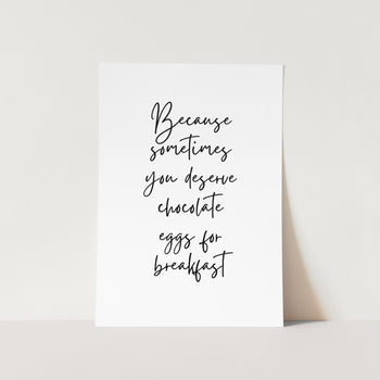 Chocolate Eggs for Breakfast Art Print